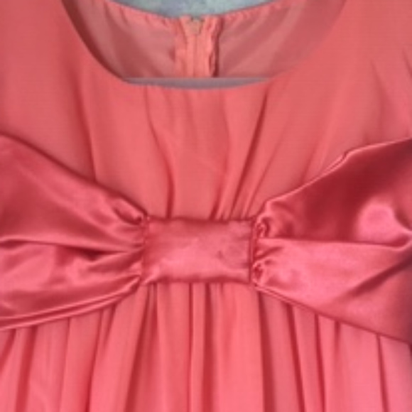 Coral Chiffon High-Low Dress - Picture 3 of 5